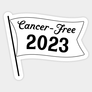 cancer-free 2023 flag (blank) Sticker